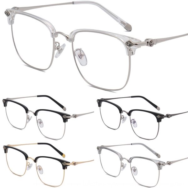 fashion tr eyebrow myopia frame men's metal round frame plain glasses myopia glasses, Silver
fashion tr eyebrow myopia frame men's metal round frame plain glasses myopia glasses, Silver