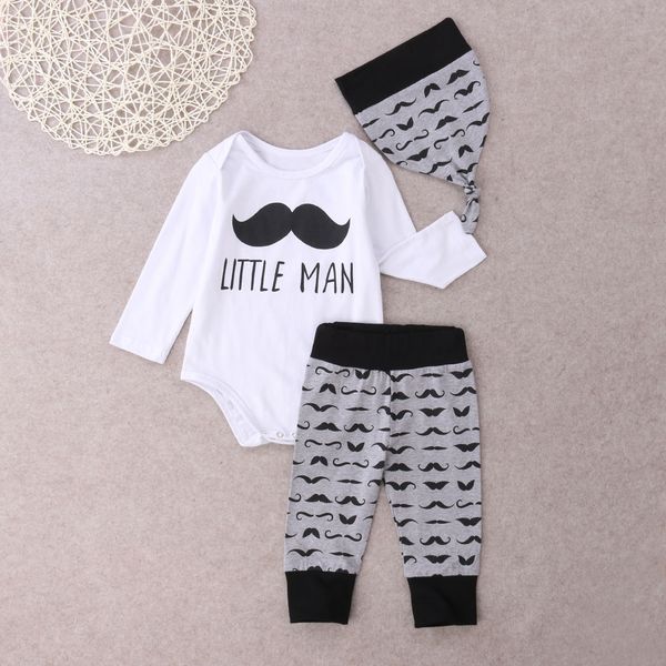 newborn infant baby boys letter little man romper long pants legging playsuit baby boy clothes outfit set 3pcs, White
newborn infant baby boys letter little man romper long pants legging playsuit baby boy clothes outfit set 3pcs, White