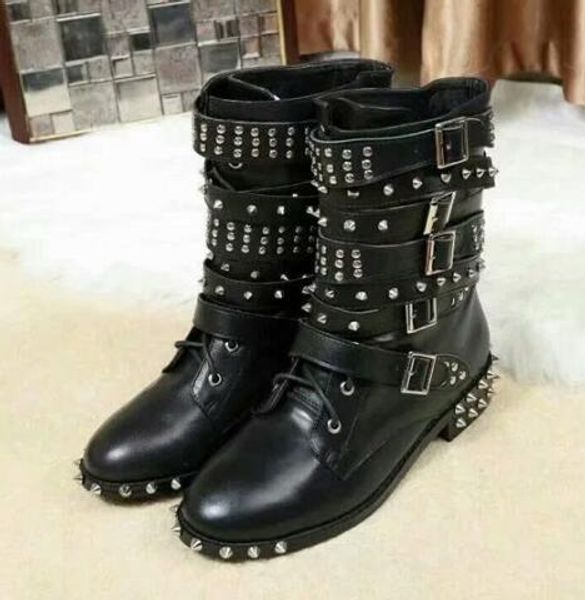 brand new womens rivet motorcycle half knight martin autumn winter boots zip cow leather shoes size 35-41, Black
brand new womens rivet motorcycle half knight martin autumn winter boots zip cow leather shoes size 35-41, Black