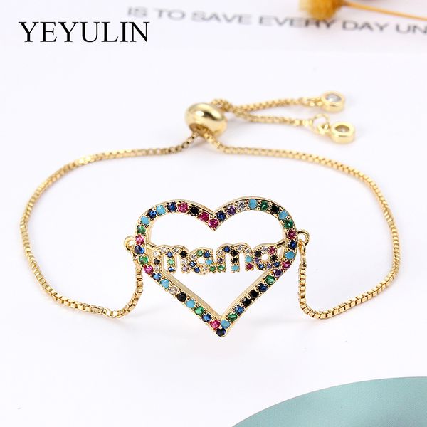 bracelet for mother style 3 color heart with letters cubic zirconia silver color fashion jewelry gift, Golden;silver
bracelet for mother style 3 color heart with letters cubic zirconia silver color fashion jewelry gift, Golden;silver