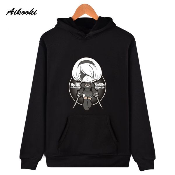 game nier automata hoodies sweatshirts in men/women casual 2b 2e 9s a2 yorha kawaii pullovers japan arpg game youth clothes, Black
game nier automata hoodies sweatshirts in men/women casual 2b 2e 9s a2 yorha kawaii pullovers japan arpg game youth clothes, Black