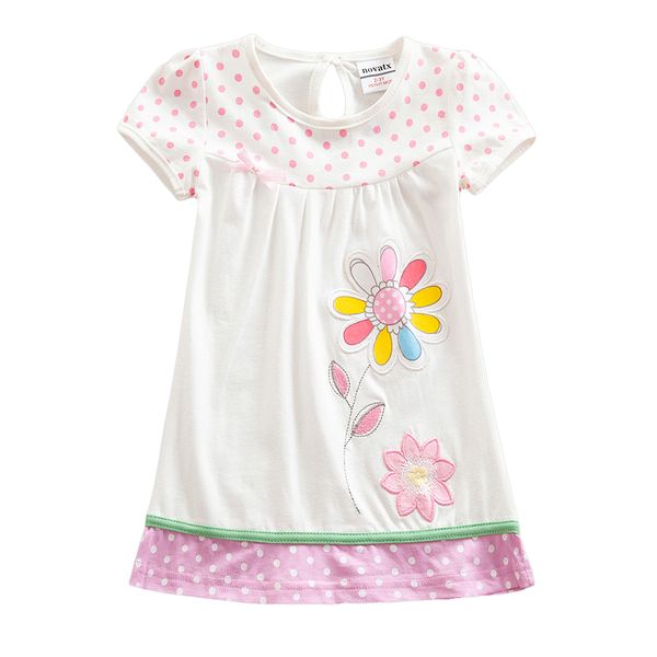 girls short sleeve dress summer new embroidered cute girls wearing short sleeve dresses for girls, Red;yellow