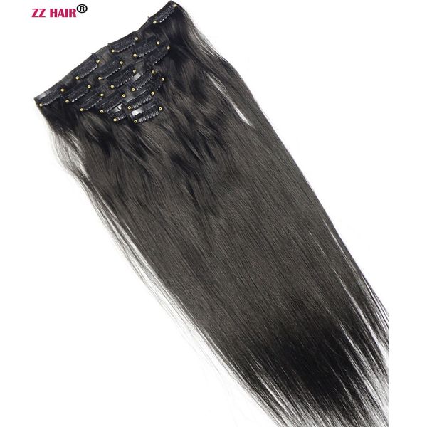 zzhair 16-22"7pcs set 80g clips in/on 100% brazilian remy human hair extension full head natural straight, Black;brown
zzhair 16-22"7pcs set 80g clips in/on 100% brazilian remy human hair extension full head natural straight, Black;brown