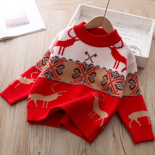 new years girls sweaters christmas thickened vintage deer printed knitted sweater for autumn and winter, Blue
new years girls sweaters christmas thickened vintage deer printed knitted sweater for autumn and winter, Blue
