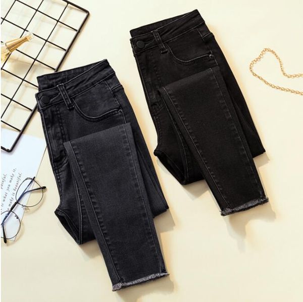 new quality 2019 high waist jeans korean women grey tights pants black ladies jeans, Blue
new quality 2019 high waist jeans korean women grey tights pants black ladies jeans, Blue