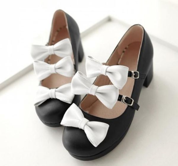 2018 bowknot women's shoes in spring and autumn with new coarse heel round head@27, Black
2018 bowknot women's shoes in spring and autumn with new coarse heel round head@27, Black