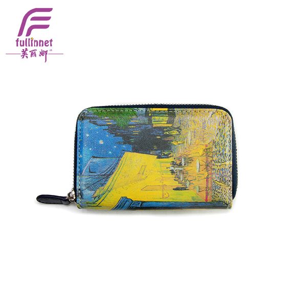 hd exquisite picture printing ladies purse pu short ladies purse, Red;black