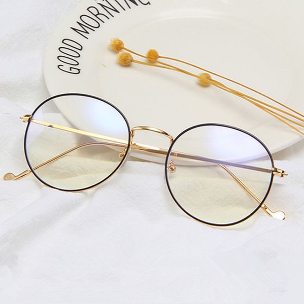 classic round frame eyeglasses brand metal computer optical glasses women ladies glasses frame men clear eye, Black
classic round frame eyeglasses brand metal computer optical glasses women ladies glasses frame men clear eye, Black