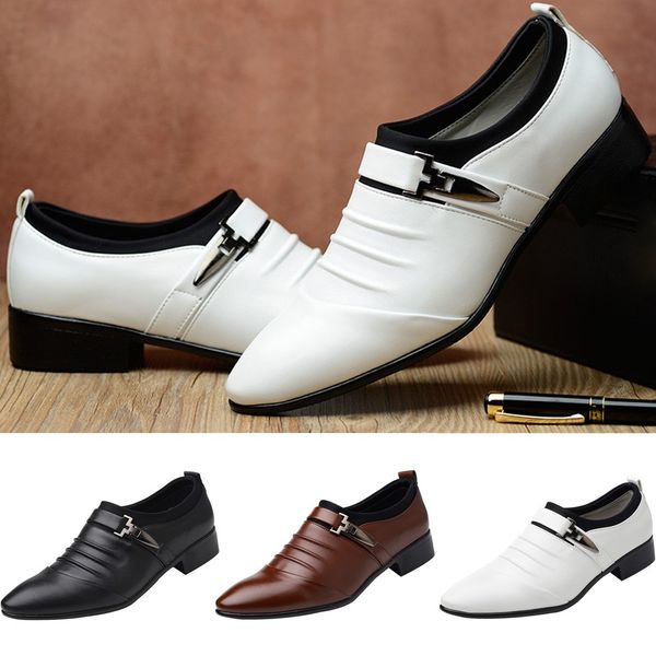 new british men's slip on shoe split leather pointed toe men dress shoes business wedding oxfords formal shoes for male, Black
new british men's slip on shoe split leather pointed toe men dress shoes business wedding oxfords formal shoes for male, Black