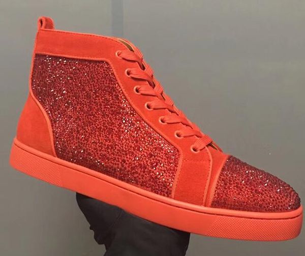 popular mens and women shoes red bottom sole sneakers party wedding shoes genuine leather high studded spikes s t07, Black
popular mens and women shoes red bottom sole sneakers party wedding shoes genuine leather high studded spikes s t07, Black