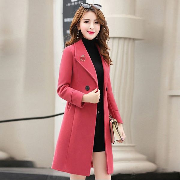 women's wool & blends 2021 autumn and winter woolen coat female long large size thick women jacket slim lady outerwear clothing, Black
women's wool & blends 2021 autumn and winter woolen coat female long large size thick women jacket slim lady outerwear clothing, Black