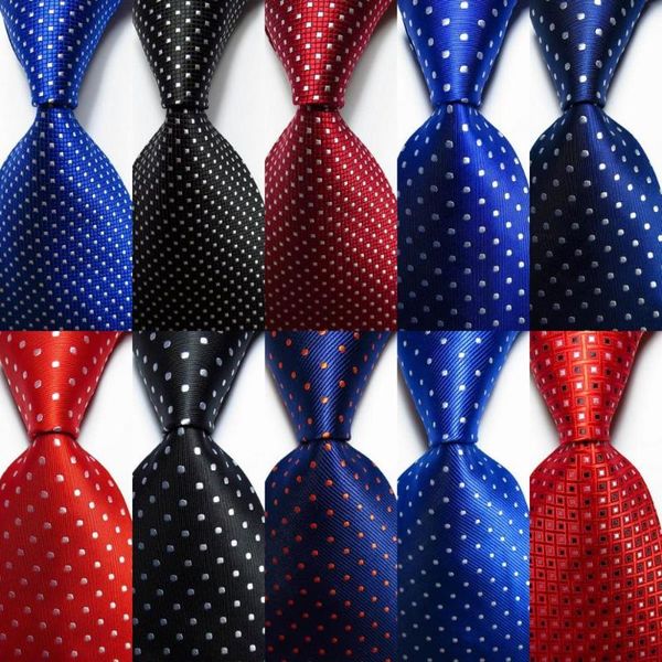 new fashion dot tie men's 9cm silk necktie set blue pink red black jacquard woven 100% silk men's tie necktie, Black;blue 
new fashion dot tie men's 9cm silk necktie set blue pink red black jacquard woven 100% silk men's tie necktie, Black;blue