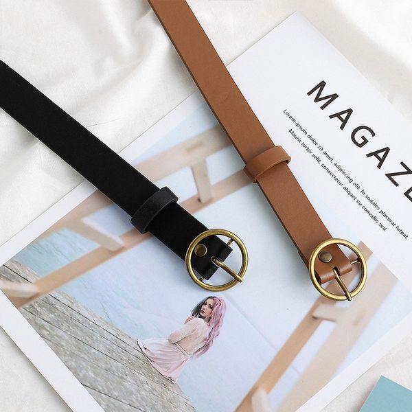 bronze round buckle jeans dress women's gift casual versatile pin buckle belt jeans dress decorative belt, Black;brown
bronze round buckle jeans dress women's gift casual versatile pin buckle belt jeans dress decorative belt, Black;brown