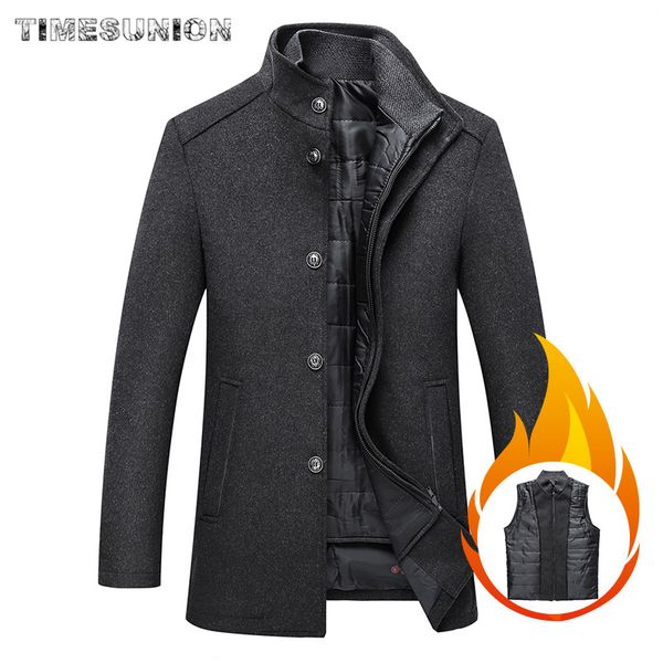 man wool coat autumn winter korean fashion solid color thick men's wool jacket overcoats luxurious clothing, Black
man wool coat autumn winter korean fashion solid color thick men's wool jacket overcoats luxurious clothing, Black