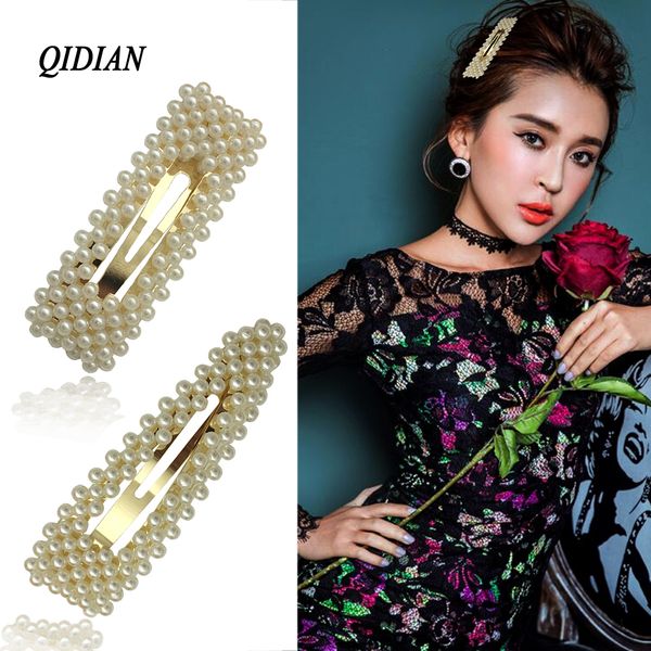 qidian korea version fashion girls shining headwear hair clip pearl rhinestone diy popular hair jewelry for women accessories, Golden;white
qidian korea version fashion girls shining headwear hair clip pearl rhinestone diy popular hair jewelry for women accessories, Golden;white
