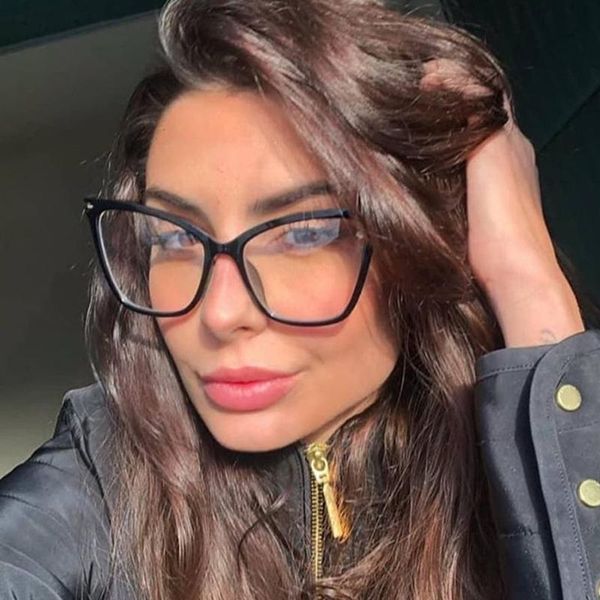 vintage clear cat eye glasses frame for women alloy oversize square eyeglasses female fashion shades transparent oculos feminino, Black
vintage clear cat eye glasses frame for women alloy oversize square eyeglasses female fashion shades transparent oculos feminino, Black