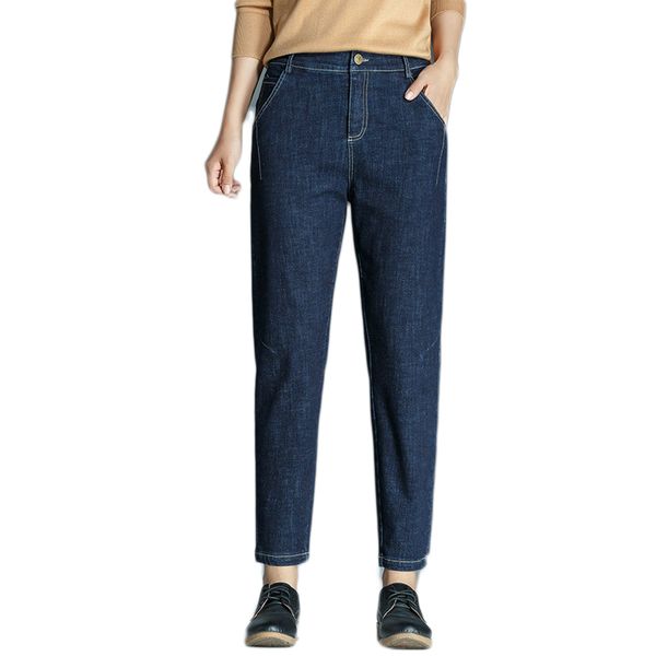 the new fall 2019 jeans for women are the korean version of oversized turnip pants, Blue
the new fall 2019 jeans for women are the korean version of oversized turnip pants, Blue