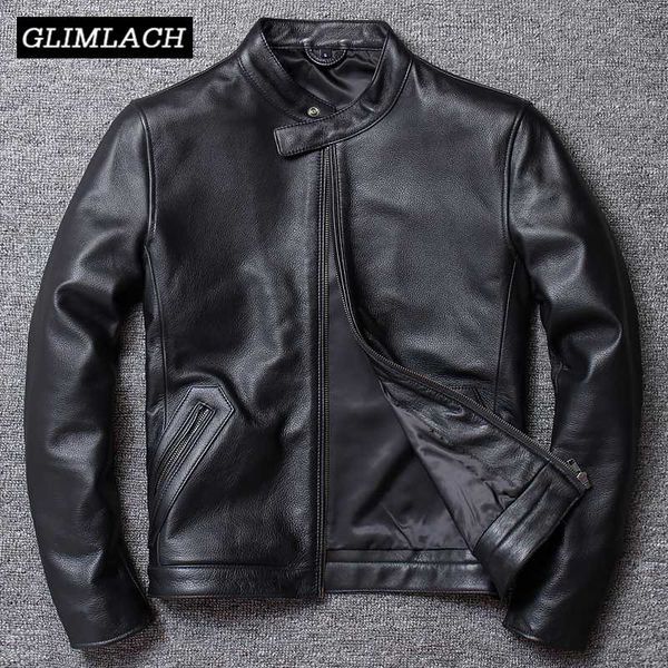 casual leather jacket men slim stand collar genuine 100% cowhide real leather large size 5xl motorcycle jacket biker coat male, Black
casual leather jacket men slim stand collar genuine 100% cowhide real leather large size 5xl motorcycle jacket biker coat male, Black
