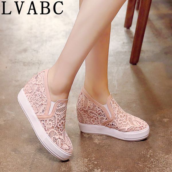 lvabc 2019 new fashion casual shoes women wedges summer lace ventilation fretwork shoes increase heels platform slip on 38, Black
lvabc 2019 new fashion casual shoes women wedges summer lace ventilation fretwork shoes increase heels platform slip on 38, Black