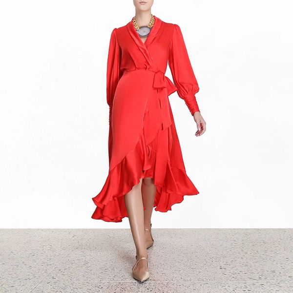 casual dresses gedivoen fashion runway spring autumn dress women v neck patchwork ruffles solid red asymmetrical party, Black;gray
casual dresses gedivoen fashion runway spring autumn dress women v neck patchwork ruffles solid red asymmetrical party, Black;gray