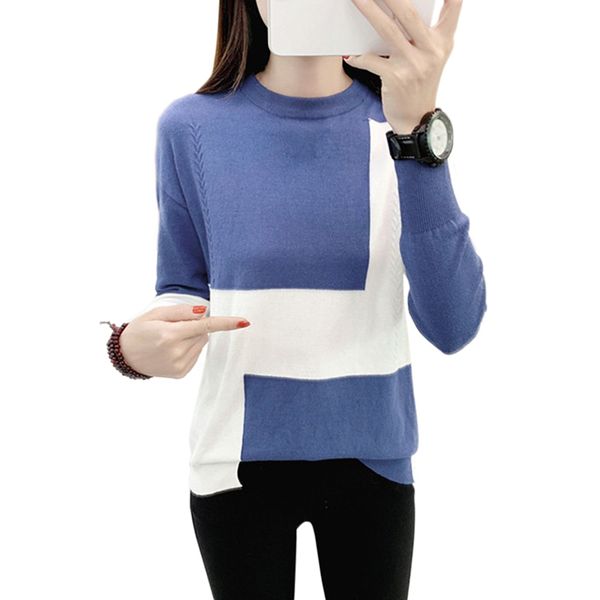 women's autumn winter thick sweater loose lazy style stitching color female knitted o-neck pullovers, White;black
women's autumn winter thick sweater loose lazy style stitching color female knitted o-neck pullovers, White;black
