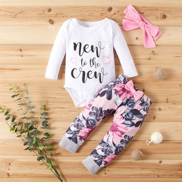 3pcs infant newborn girls letter romper jumpsuit +floral pants headband setlong sleeve lovely new jumpsuit for children girl, White
3pcs infant newborn girls letter romper jumpsuit +floral pants headband setlong sleeve lovely new jumpsuit for children girl, White