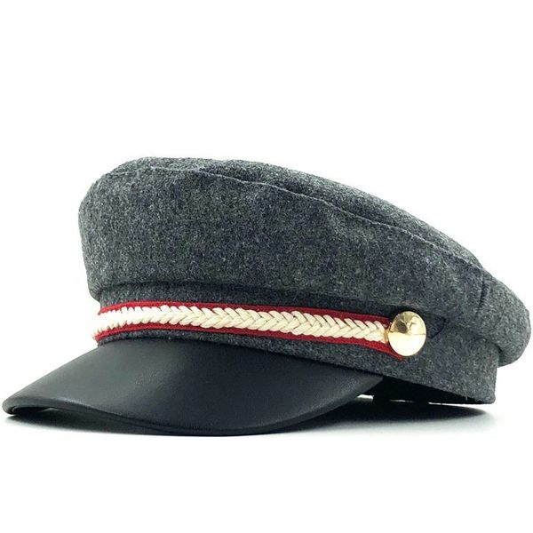 women wool felt hats winter cap elegant golden chain visor style newsboy cap cabbie beret hat for ladies girls 3 colors, Blue;gray
women wool felt hats winter cap elegant golden chain visor style newsboy cap cabbie beret hat for ladies girls 3 colors, Blue;gray