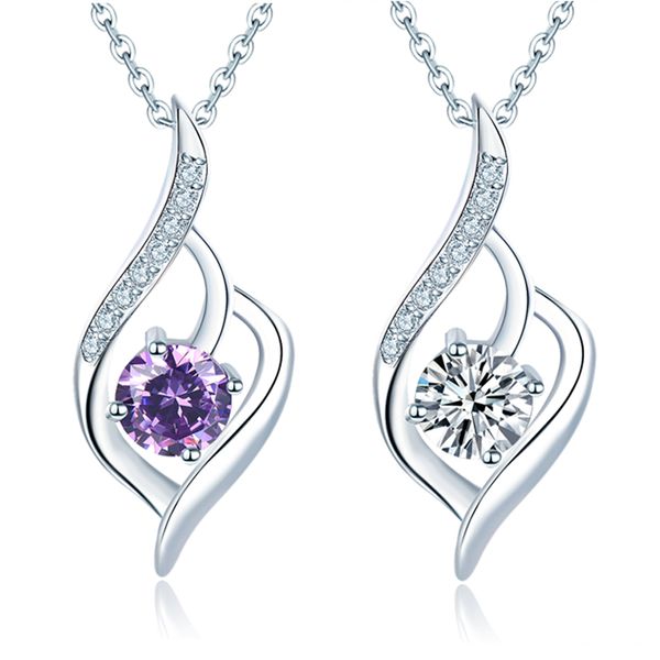 real 925 sterling silver pendant necklace for women gift purple white cubic zirconia fine fashion jewelry wedding
real 925 sterling silver pendant necklace for women gift purple white cubic zirconia fine fashion jewelry wedding