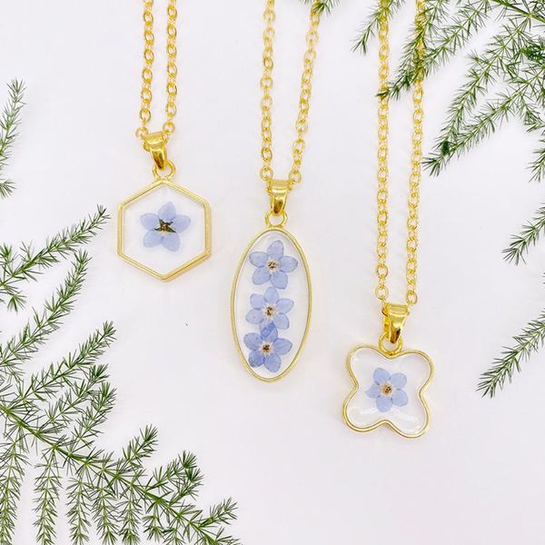 forget me not charms pendant necklace dried flower real dry flowers boho gold chain necklace for women girl gift fashion jewelry, Silver
forget me not charms pendant necklace dried flower real dry flowers boho gold chain necklace for women girl gift fashion jewelry, Silver