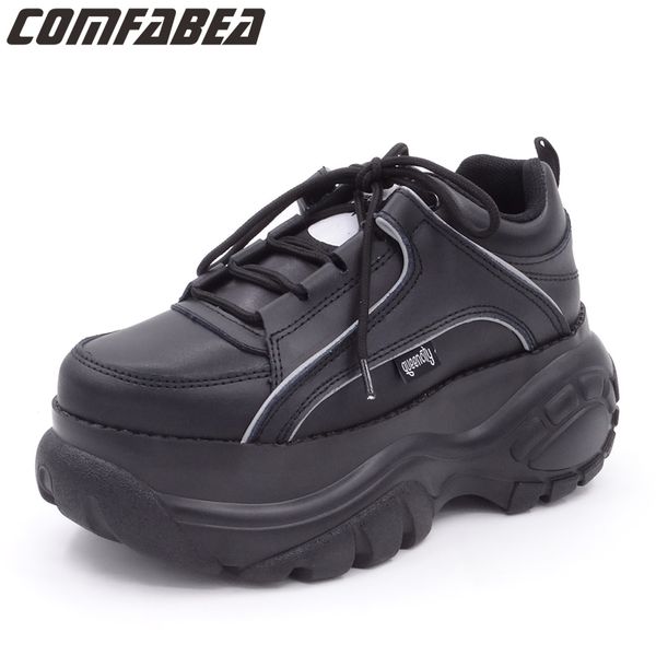 comfabea 2019 wedges shoes for women winter sneakers thick bottom platform shoes casual ladies creeper punk, Black
comfabea 2019 wedges shoes for women winter sneakers thick bottom platform shoes casual ladies creeper punk, Black