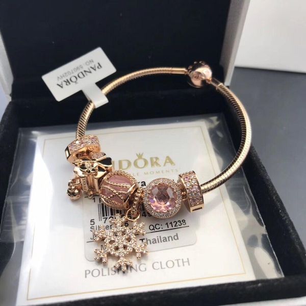 pandora luxury designer jewelry women bracelets rosy gold diamond designer bracelet for engagement fashion elegant bracelet with box, Black
pandora luxury designer jewelry women bracelets rosy gold diamond designer bracelet for engagement fashion elegant bracelet with box, Black