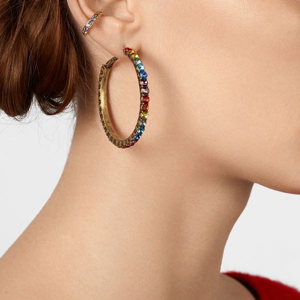 korean crystal small big hoop earrings colorful for women 2019 round fashion elegant jewelry friend gift party hoop earrings, Golden;silver
korean crystal small big hoop earrings colorful for women 2019 round fashion elegant jewelry friend gift party hoop earrings, Golden;silver