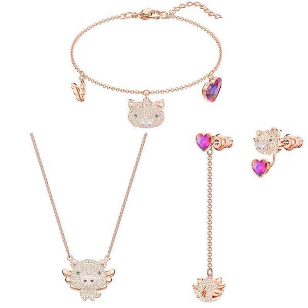 swa mulier 2019 new little rose gold cute flying pig set women's jewelry girlfriend gift set jewelry 5447482 5446986 5457336, Silver
swa mulier 2019 new little rose gold cute flying pig set women's jewelry girlfriend gift set jewelry 5447482 5446986 5457336, Silver