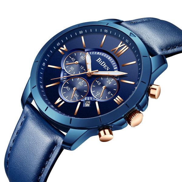 quartz men's watches leather blue watch men fashion casual clock relogio masculino reloj hombre male gift, Slivery;brown
quartz men's watches leather blue watch men fashion casual clock relogio masculino reloj hombre male gift, Slivery;brown