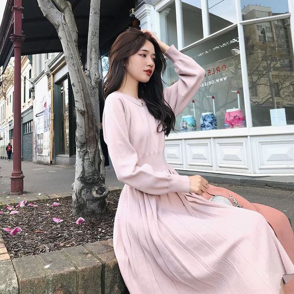 women dress 2020 autumn and winter clothing new slim long sleeves long solid color waist bottoming knit sweater dress the, Black;gray
women dress 2020 autumn and winter clothing new slim long sleeves long solid color waist bottoming knit sweater dress the, Black;gray