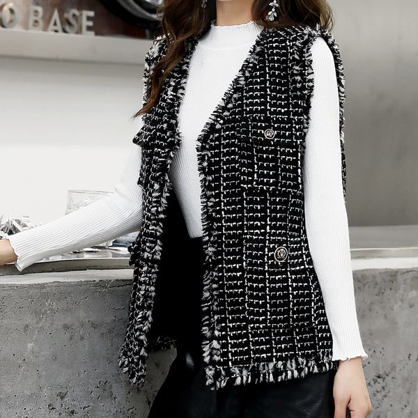 2019 fashion women's clothing vest coat women fall winter 2019 new retro waistcoat wearing short flash suit vest coats jackets, Black;white
2019 fashion women's clothing vest coat women fall winter 2019 new retro waistcoat wearing short flash suit vest coats jackets, Black;white