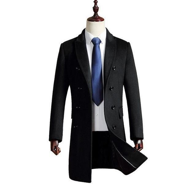 2018 winter new luxury business casual long wool coat double-breasted lapel fashion wool jacket men's black
2018 winter new luxury business casual long wool coat double-breasted lapel fashion wool jacket men's black