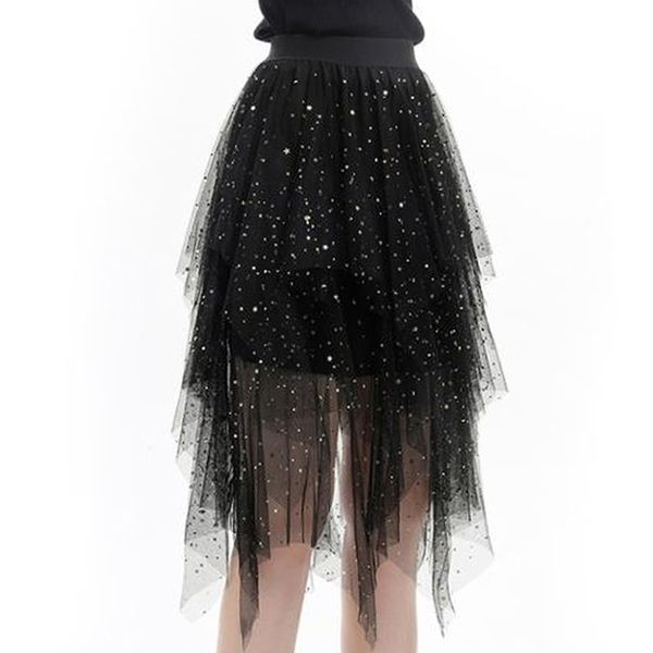 shiny stars sequins irregular tulle skirts women 2020 spring chic fairy sweet cake mesh skirt female elegant lady faldas, Black
shiny stars sequins irregular tulle skirts women 2020 spring chic fairy sweet cake mesh skirt female elegant lady faldas, Black