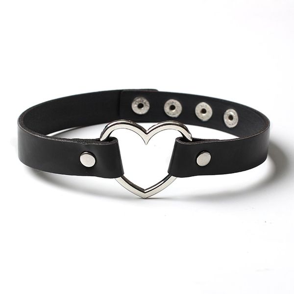 yr271 love pu necklace collar black fashion decoration women gift preresent, Silver
yr271 love pu necklace collar black fashion decoration women gift preresent, Silver