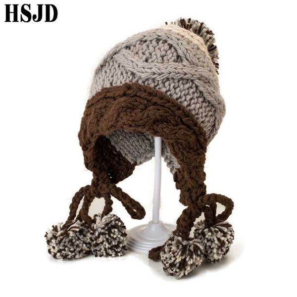 winter women knitted hat ski snow cap cute girls handmade knit crochet beanie hats warm soft pompom caps female gorras bonnet, Blue;gray
winter women knitted hat ski snow cap cute girls handmade knit crochet beanie hats warm soft pompom caps female gorras bonnet, Blue;gray