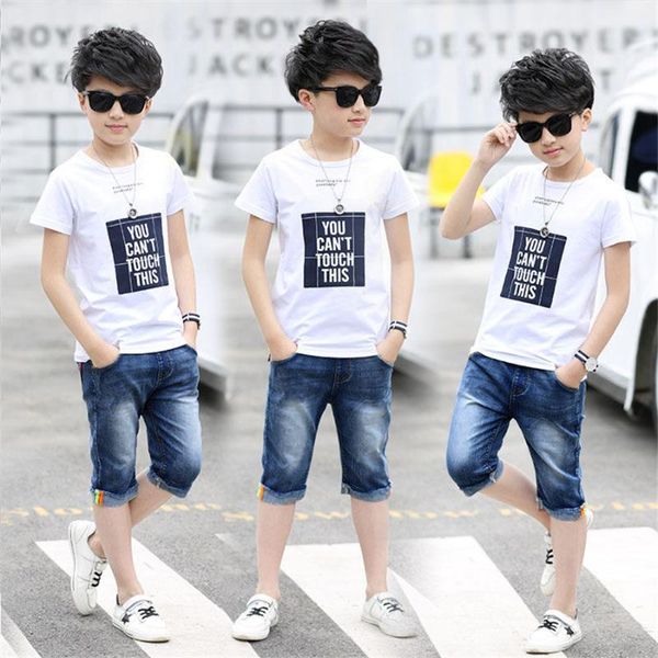 children clothes sets 2020 summer boys tracksuits t shirt+shorts outfits kids clothing sport suit big boys denim clothes, White
children clothes sets 2020 summer boys tracksuits t shirt+shorts outfits kids clothing sport suit big boys denim clothes, White