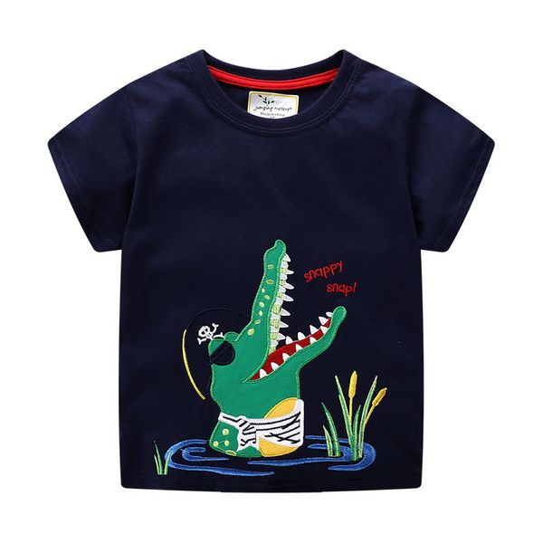 new 2019 european and american children's and boys' t-shirts crocodile embroidered cotton short-sleeved t-shirts, Blue
new 2019 european and american children's and boys' t-shirts crocodile embroidered cotton short-sleeved t-shirts, Blue