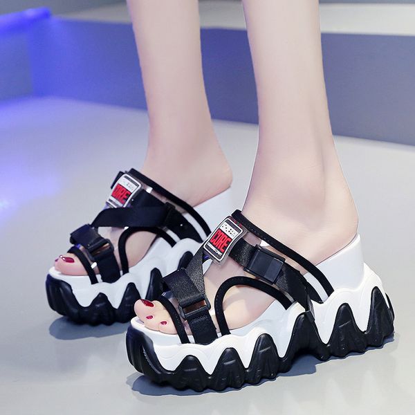9cm/3.5 inch height women's wedge slides flat platform thick bottom sandals rhinestone fashion slides, Black
9cm/3.5 inch height women's wedge slides flat platform thick bottom sandals rhinestone fashion slides, Black