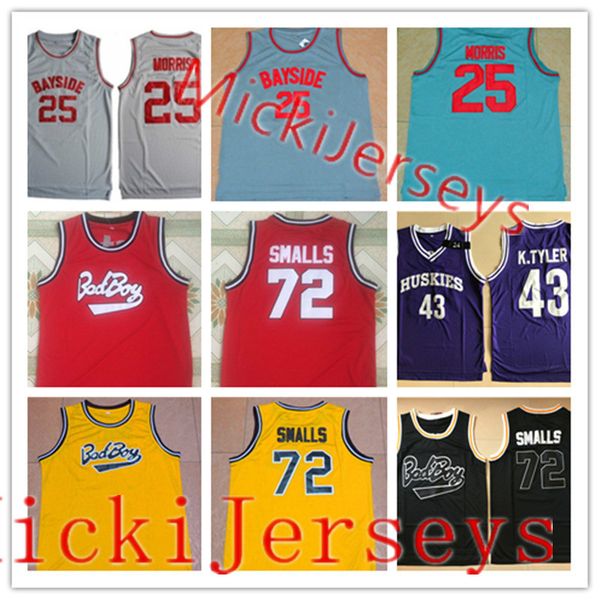#25 zack morris bayside tigers saved by the bell basketball jersey #72 biggie smalls bad boy jersey #43 k.tyler huskies the 6th man jersey, Black
#25 zack morris bayside tigers saved by the bell basketball jersey #72 biggie smalls bad boy jersey #43 k.tyler huskies the 6th man jersey, Black