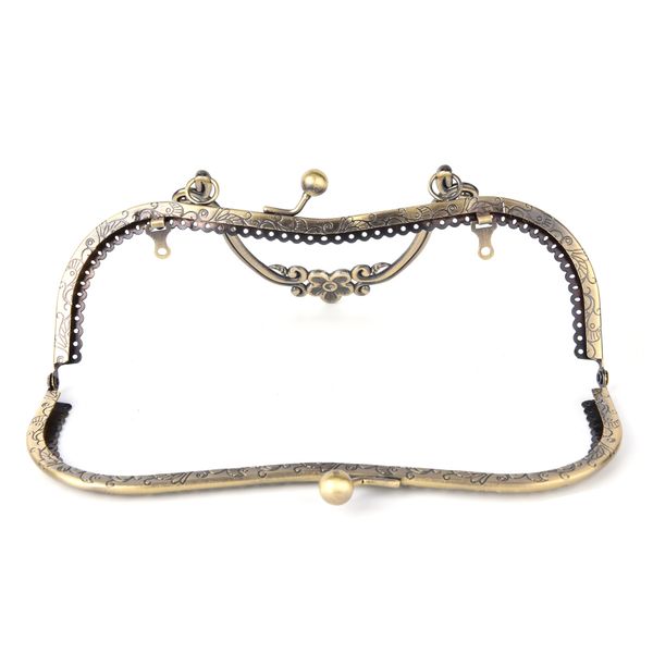diy 20.5cm vintage elegant women purse frame clutch bag clasp with handle knurling bronze hardware accessories high quality, Black
diy 20.5cm vintage elegant women purse frame clutch bag clasp with handle knurling bronze hardware accessories high quality, Black