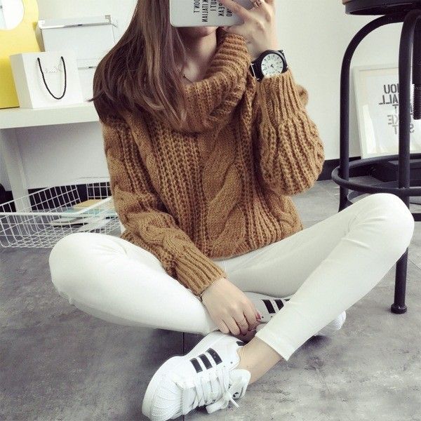 in stock women winter sweaters and pullovers turtleneck sweater oversized thicken warm twist knitted sweater pullover pull femme, White;black
in stock women winter sweaters and pullovers turtleneck sweater oversized thicken warm twist knitted sweater pullover pull femme, White;black