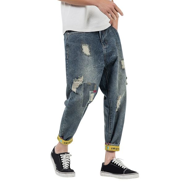 men's jeans korean style fashion casual hollow jeans japanese streetwear hip-hop overall leisure comfortable trousers plus size, Blue
men's jeans korean style fashion casual hollow jeans japanese streetwear hip-hop overall leisure comfortable trousers plus size, Blue
