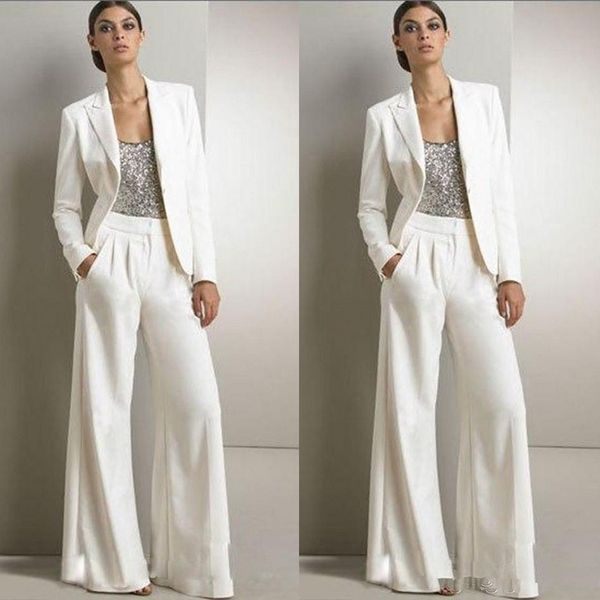 2019 new bling sequins ivory white pants suits mother of the bride dresses formal chiffon tuxedos women party wear new fashion modest, Black;red
2019 new bling sequins ivory white pants suits mother of the bride dresses formal chiffon tuxedos women party wear new fashion modest, Black;red