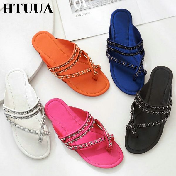 htuua cross strap chain flip flops women slippers flat slides 2019 summer shoes woman outside beach sandal sx2467, Black
htuua cross strap chain flip flops women slippers flat slides 2019 summer shoes woman outside beach sandal sx2467, Black