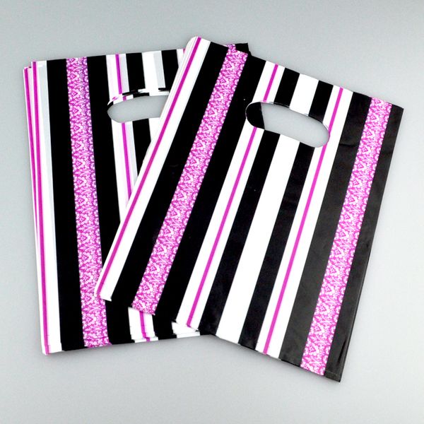 100pcs/lot 20x25cm pink black striped plastic gift bag boutique jewelry gift packaging bag plastic shopping bags with handle
100pcs/lot 20x25cm pink black striped plastic gift bag boutique jewelry gift packaging bag plastic shopping bags with handle